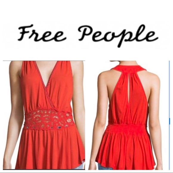Free People Tops - 🎉HP🎉Ret $78 Free People Tank Top with cut outs